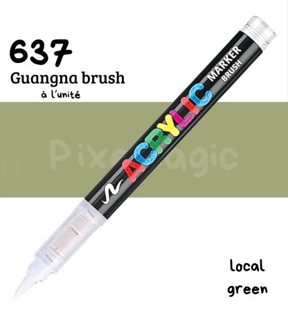 Guangna brush 637 Local green feutre acrylique à l'unité