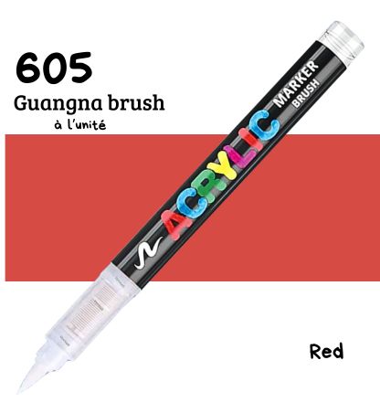Guangna brush. 605 red acrylique à l'unité