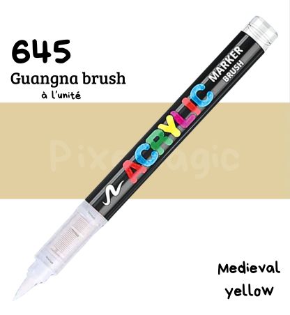 Guangna brush 645 Medieval yellow feutre acrylique à l'unité