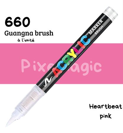Guangna brush 660 Heartbeat pink feutre acrylique à l'unité
