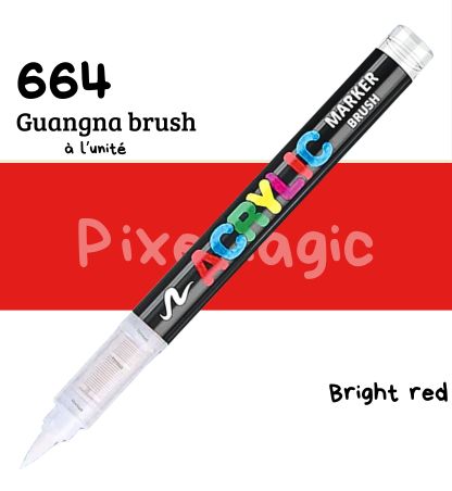 Guangna brush 664 Bright red feutre acrylique à l'unité