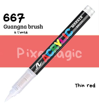 Guangna brush 667 Thin red feutre acrylique à l'unité
