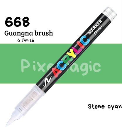 Guangna brush 668 Stone cyan feutre acrylique à l'unité