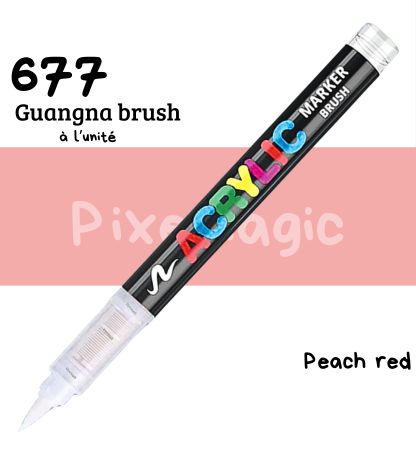 Guangna brush 677 Peach red feutre acrylique à l'unité
