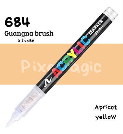 Guangna brush 684 Apricot yellow feutre acrylique à l'unité