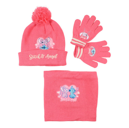 Bonnet gant et cache cou Stitch