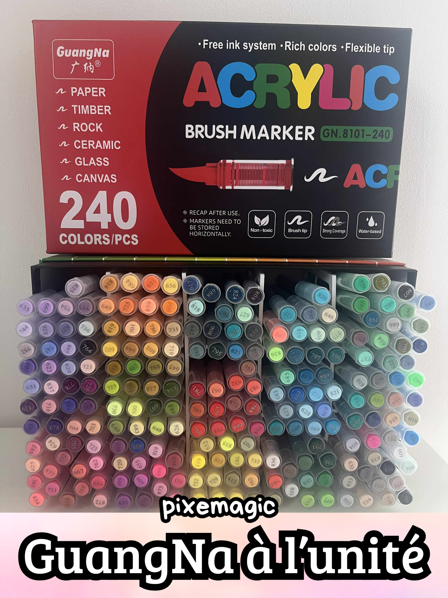 Feutre acrylique brush marker à l'unité (800/898)