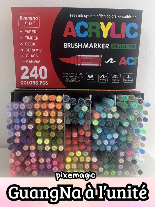 Feutre GuagNa brush marker à l'unité (700/799)