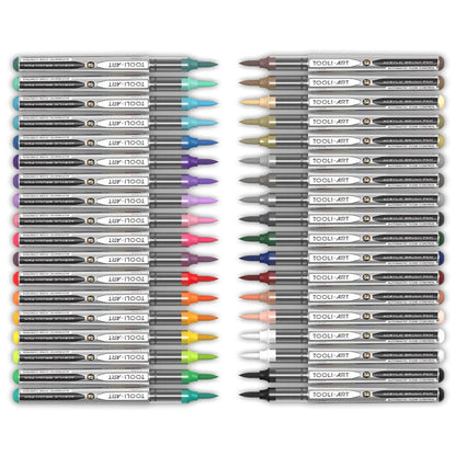 TOOLI Marqueur Acrylique Set Macarons 12 couleurs EF 07mm