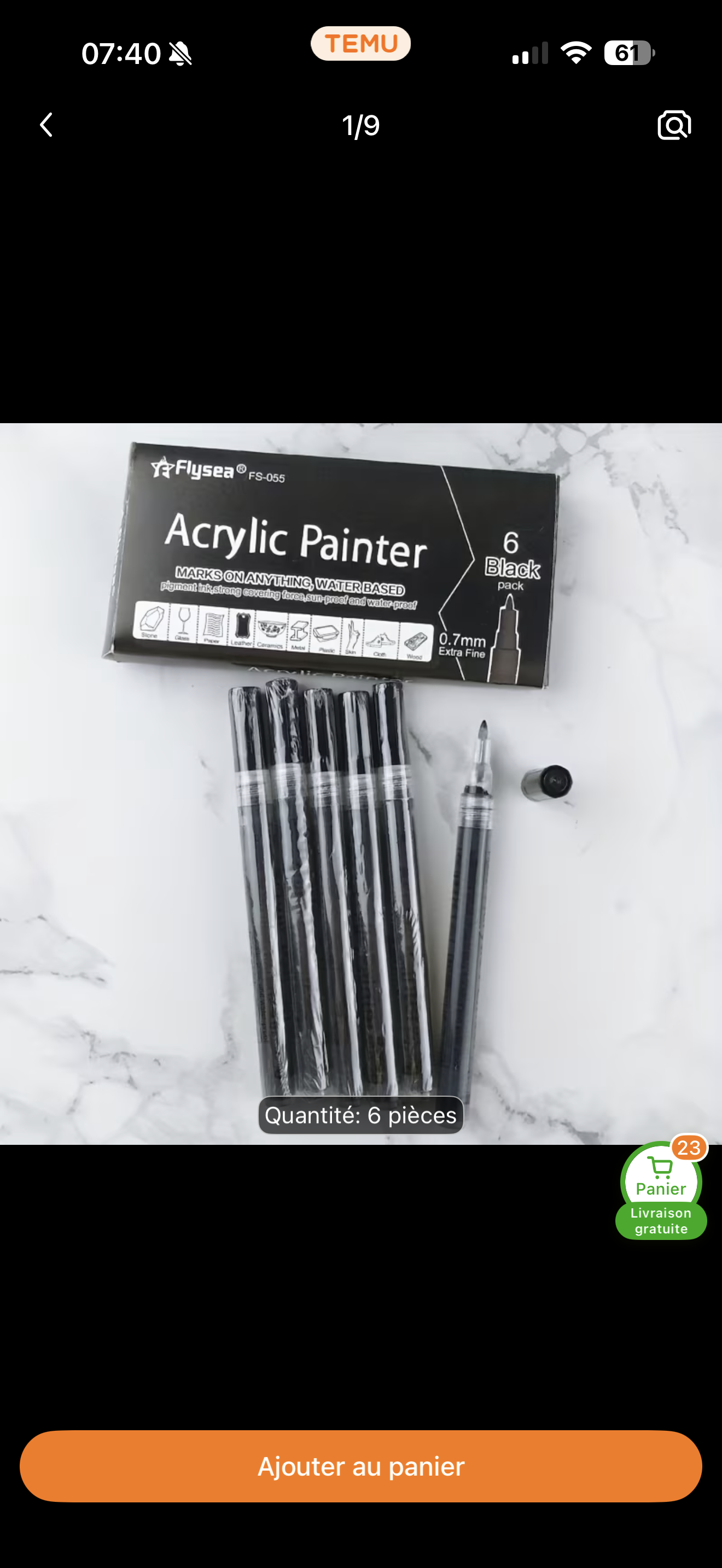 Stylo peinture acryliques vendu à l’unité