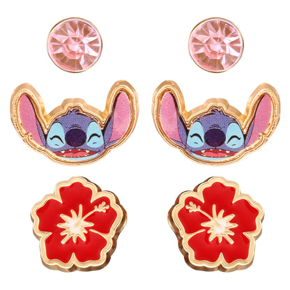 3 paires de boucle d’oreille Stitch