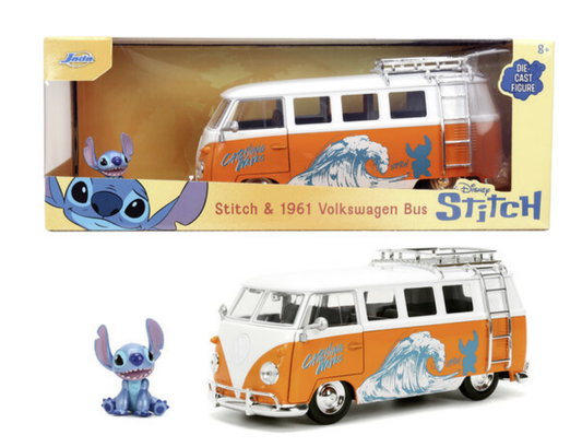 Figurine Stitch & 1961 VW Bus ( en arrivage )