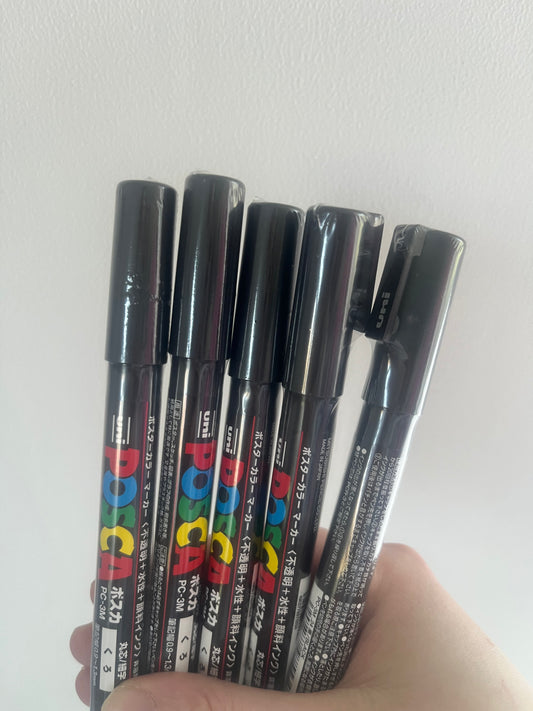 Feutre Posca noir 3mm à l’unité