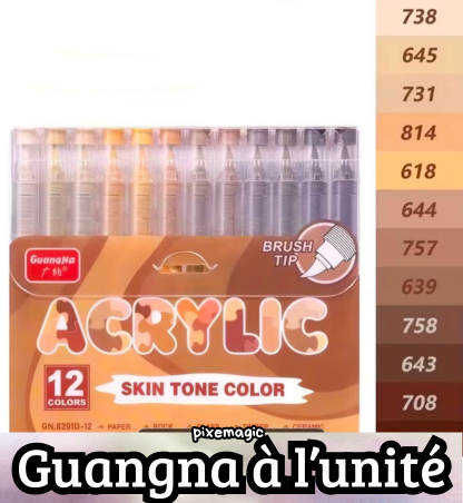 Feutre acryliques guangna brush skin tone vendu à l'unité