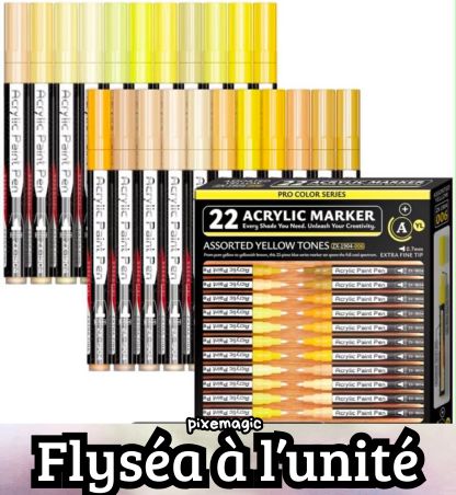 Feutre Flysea 0.7 mm jaune vendu à l'unité