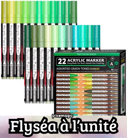 Feutre acrylique Flysea vertt 0.7mm vendu à l'unité
