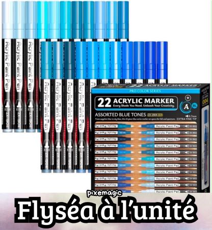 Feutre acryliques Flysea bleu 0.7 mm vendu à l'unité