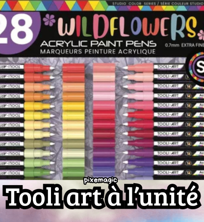 Tooli Art feutre Acrylique Set Fleurs sauvages  07mm vendu à l'unité ou la boîte