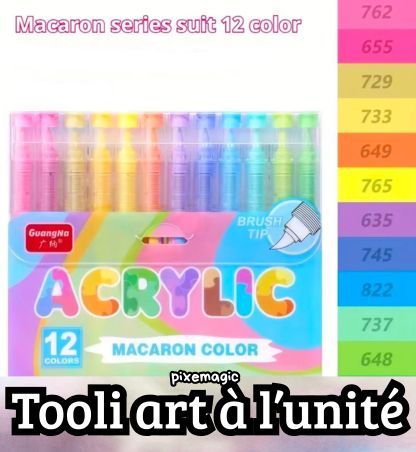 Feutre acrylique guangna brush macaron vendu à l'unité