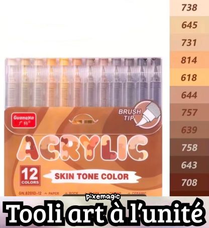 Feutre acryliques guangna brush skin tone vendu à l'unité