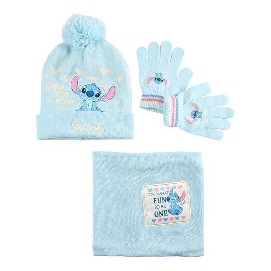 Bonnet gant et cache cou Stitch